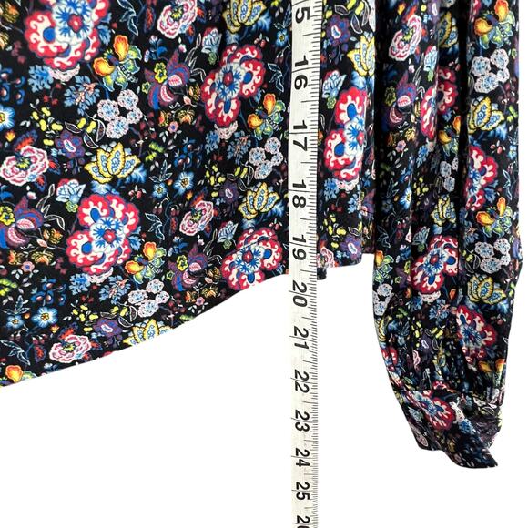 Frame One Shoulder Top Womens M Coastal Blue Multicolor Floral Boho Chic ASO - Picture 9 of 14